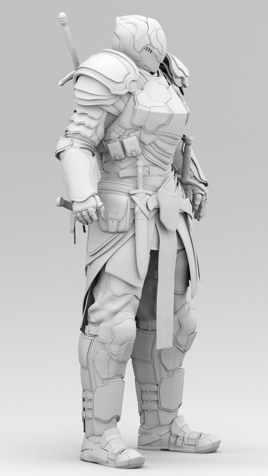 Knight in armor Free 3D model_19