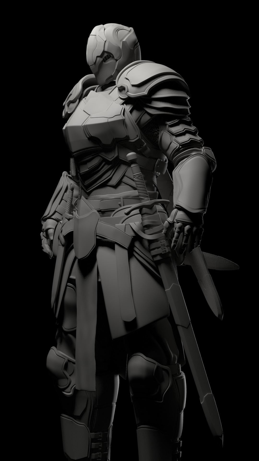 Knight in armor Free 3D model_2
