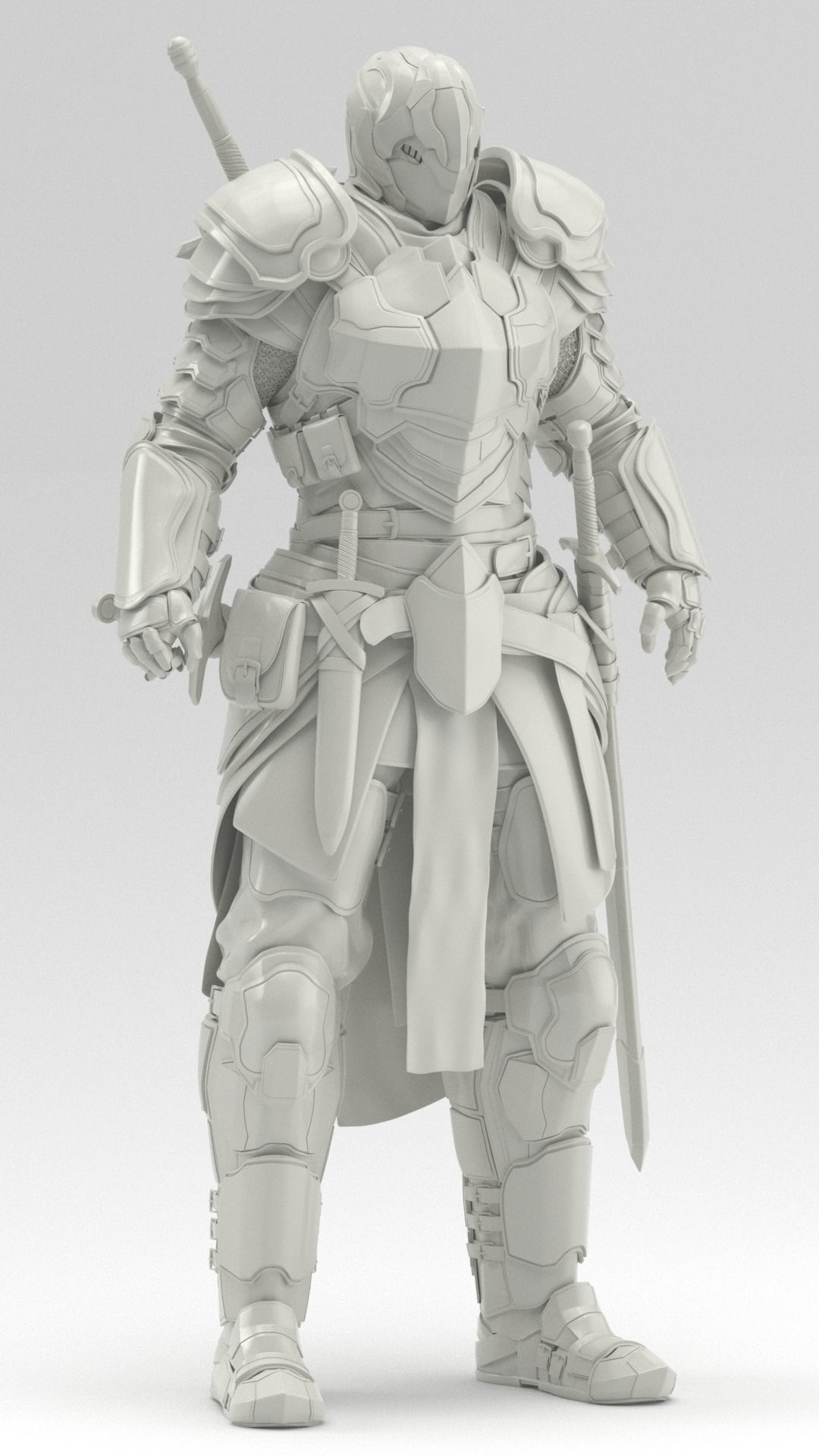 Knight in armor Free 3D model_6