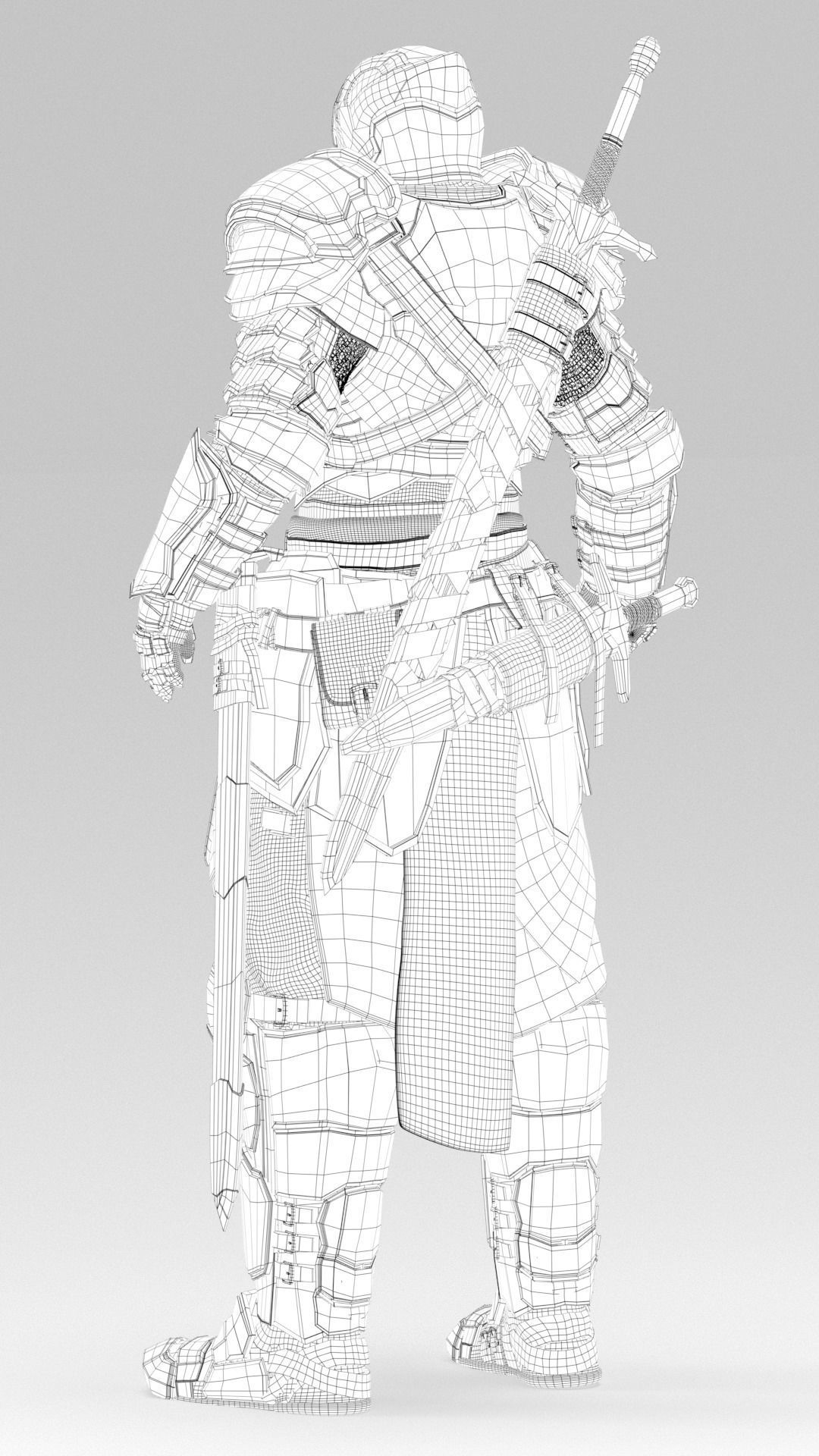 Knight in armor Free 3D model_14