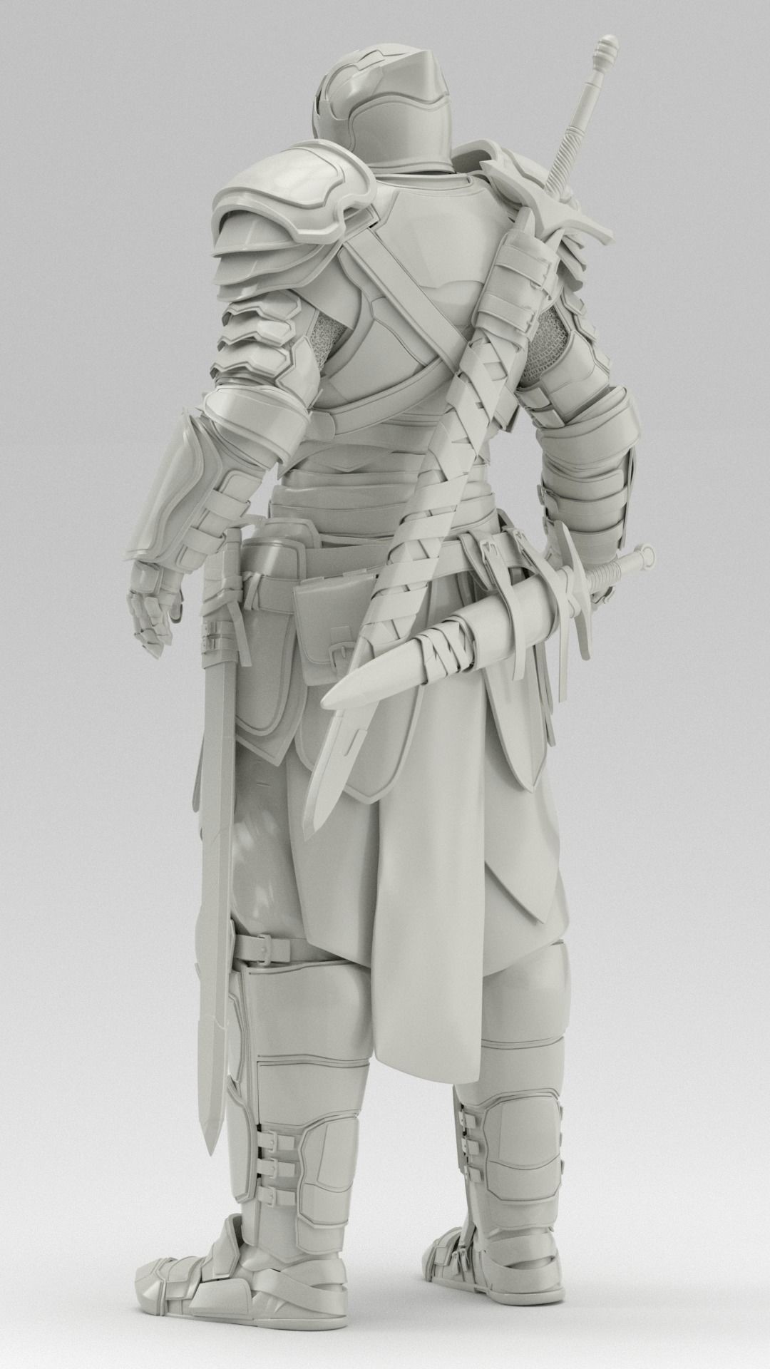 Knight in armor Free 3D model_12