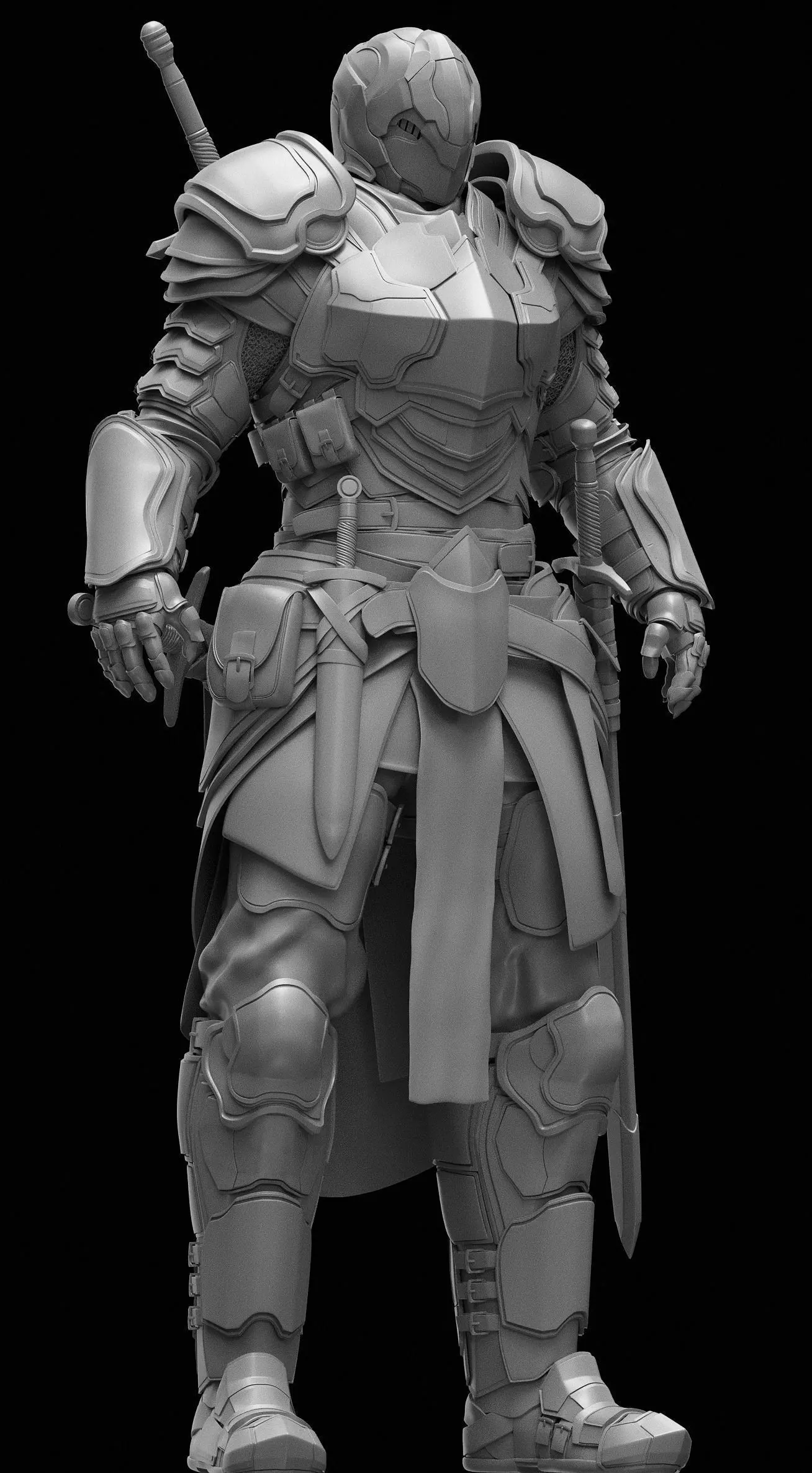 Knight in armor Free 3D model_0