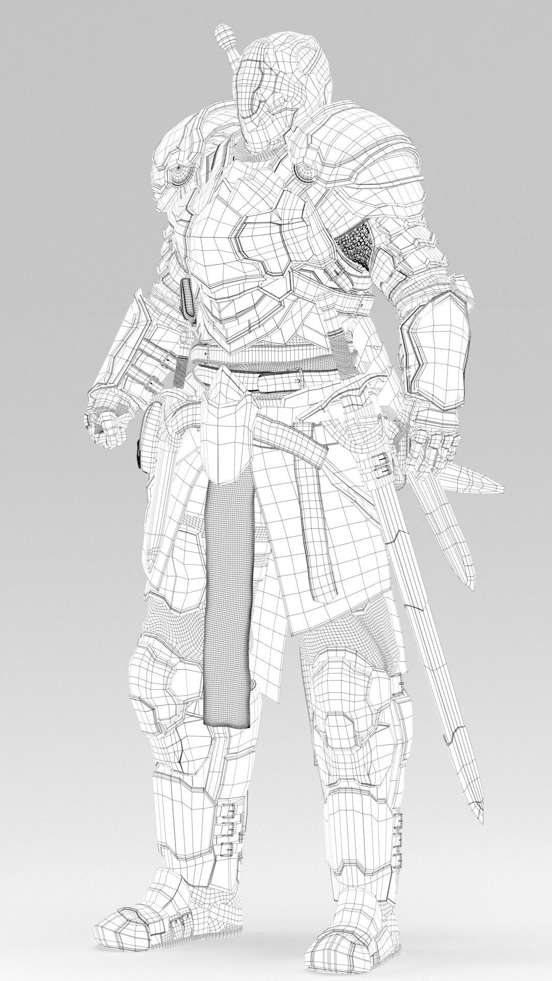 Knight in armor Free 3D model_17