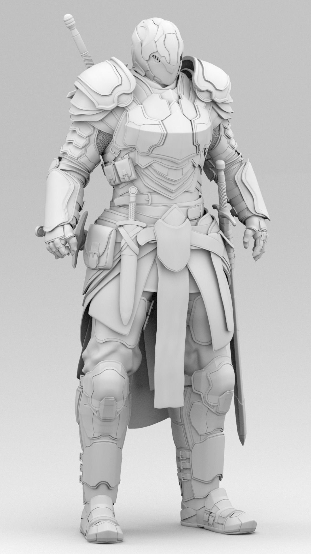 Knight in armor Free 3D model_7