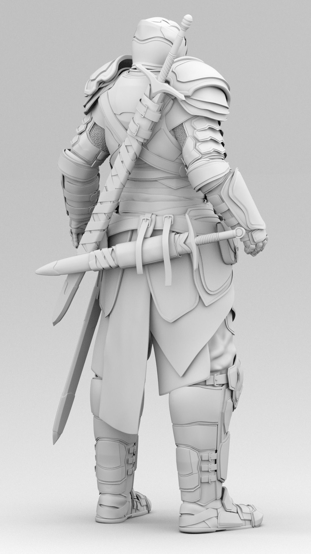 Knight in armor Free 3D model_10
