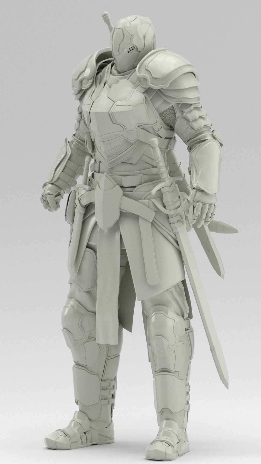 Knight in armor Free 3D model_15
