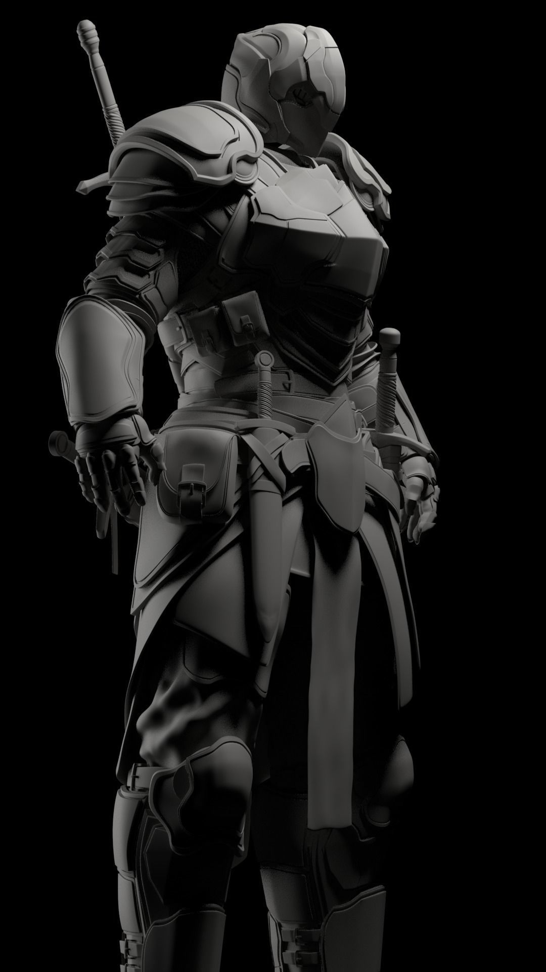 Knight in armor Free 3D model_3