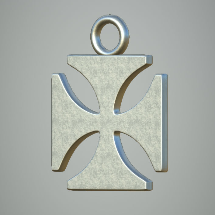 Pendant cross of st michael 3D print model_3