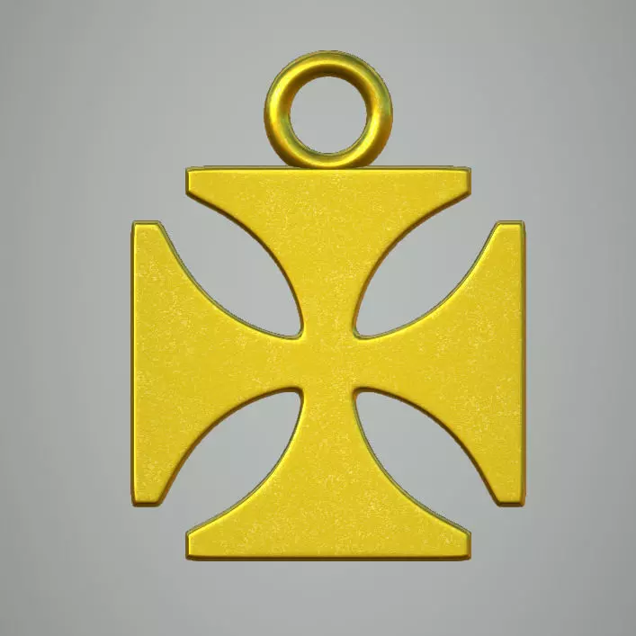 Pendant cross of st michael 3D print model_0