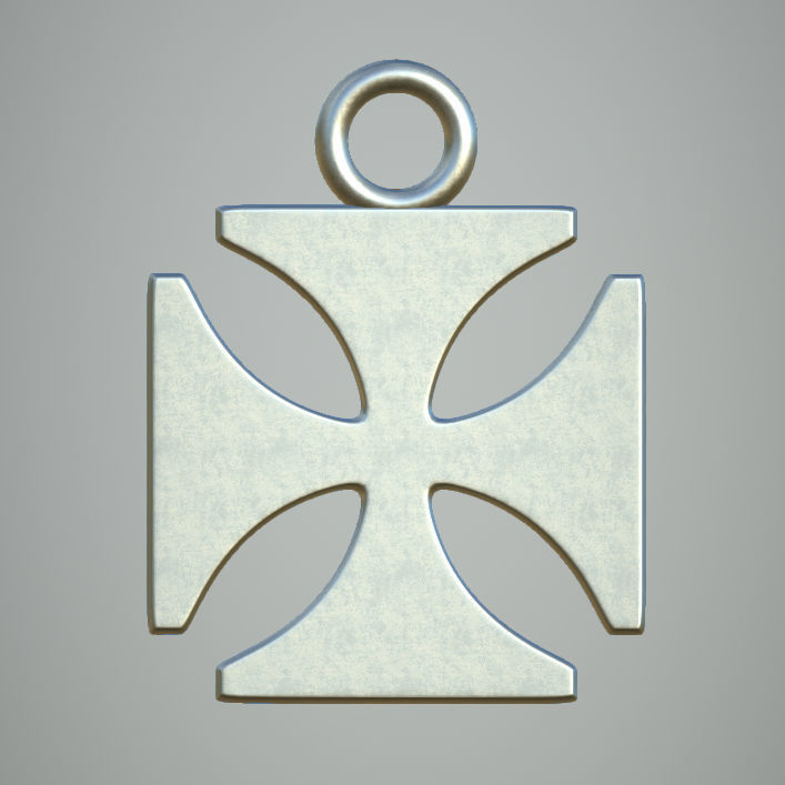Pendant cross of st michael 3D print model_2