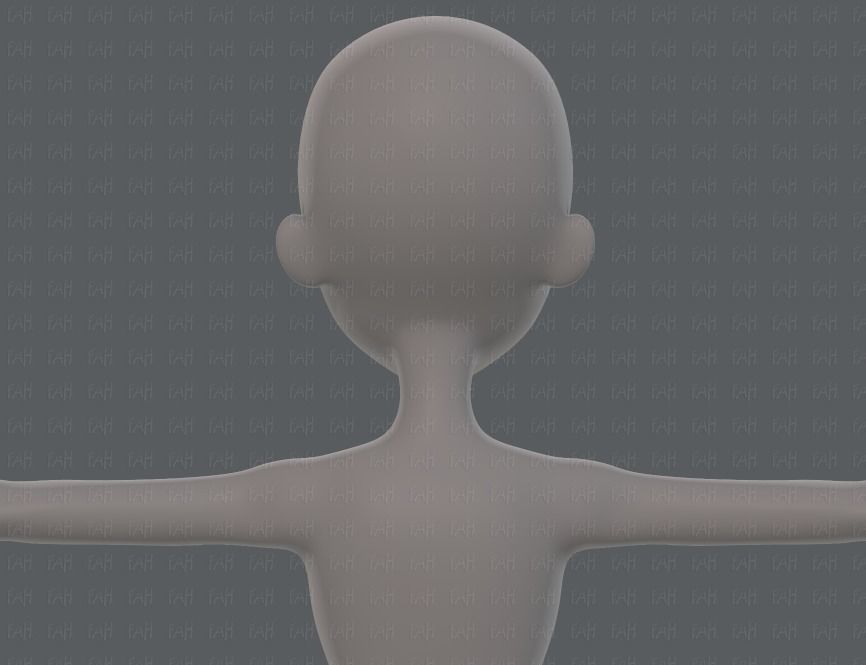 Base mesh woman 18 Low-poly 3D model_21