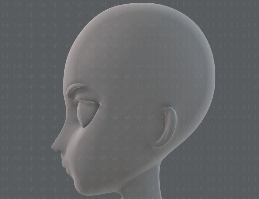 Base mesh woman 18 Low-poly 3D model_39