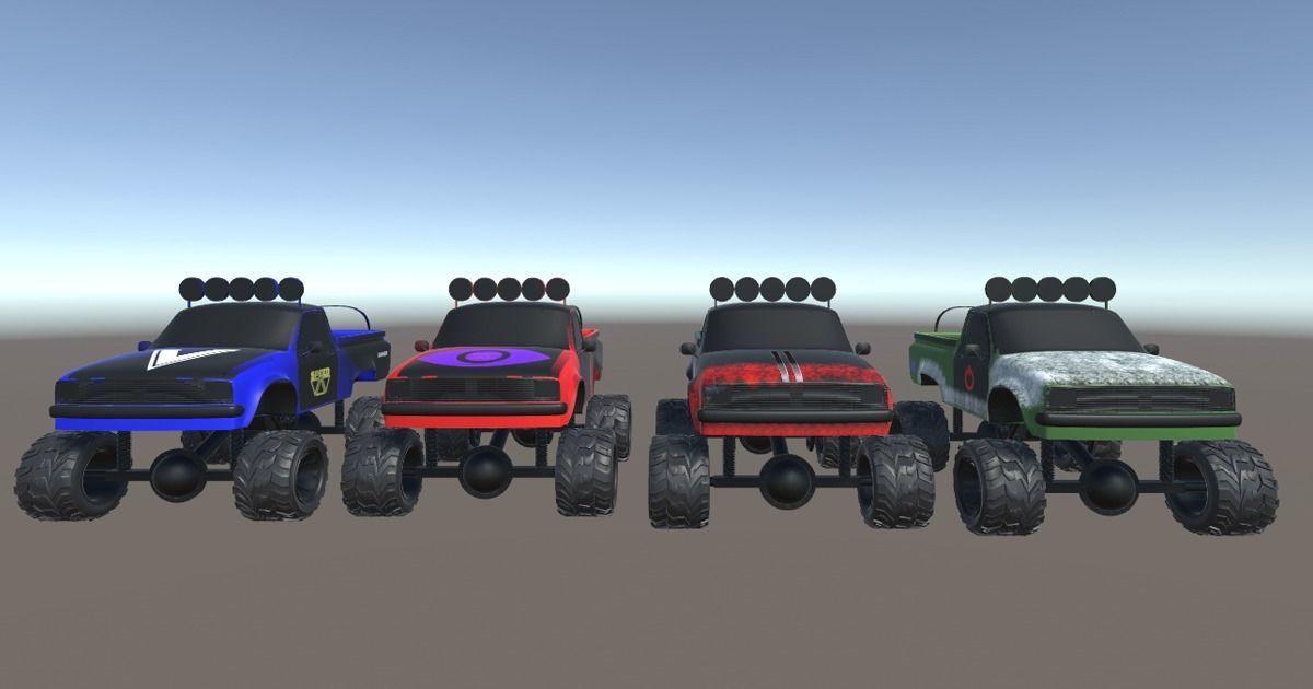  Low Poly Monster Turks pack-1 Low-poly 3D model_2