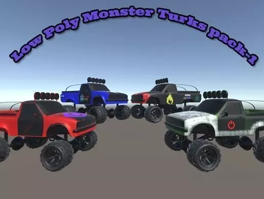  Low Poly Monster Turks pack-1 Low-poly 3D model_0