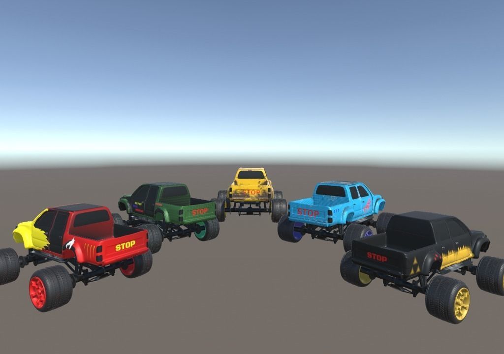 3 - Low Poly Monster Turks Package Low-poly 3D model_18