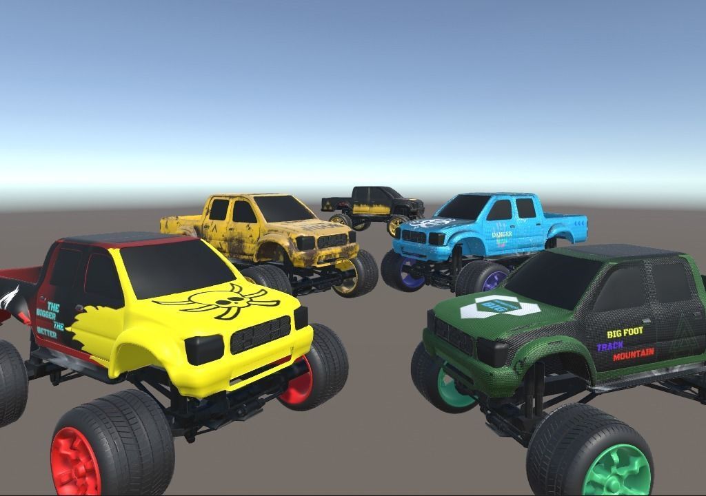 3 - Low Poly Monster Turks Package Low-poly 3D model_13