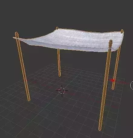  Hupa wedding tent simple high low poly