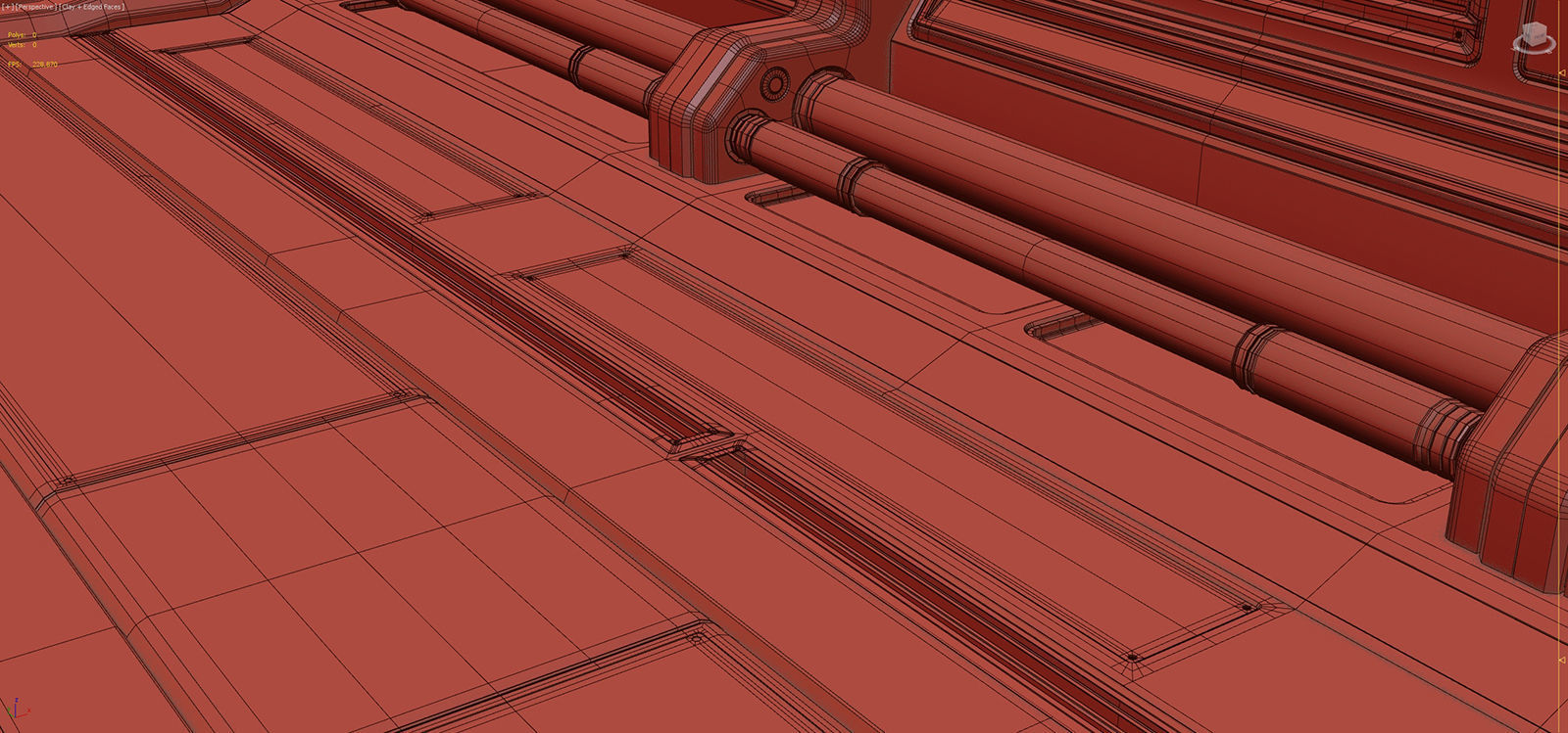 Sci Fi Modular Corridor BASIC EDITION 3D model_19