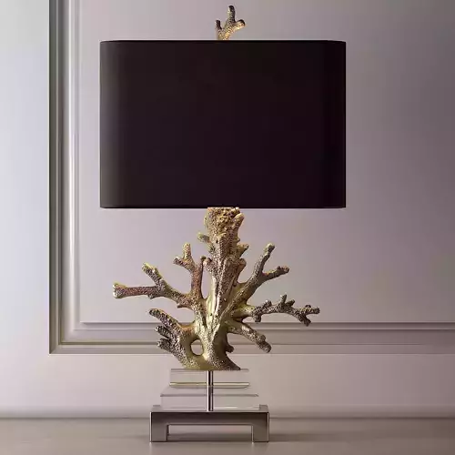 Gold Coral table lamp 3D model