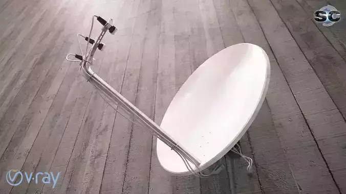 ROOF SATELLITE DISH A01 3D model