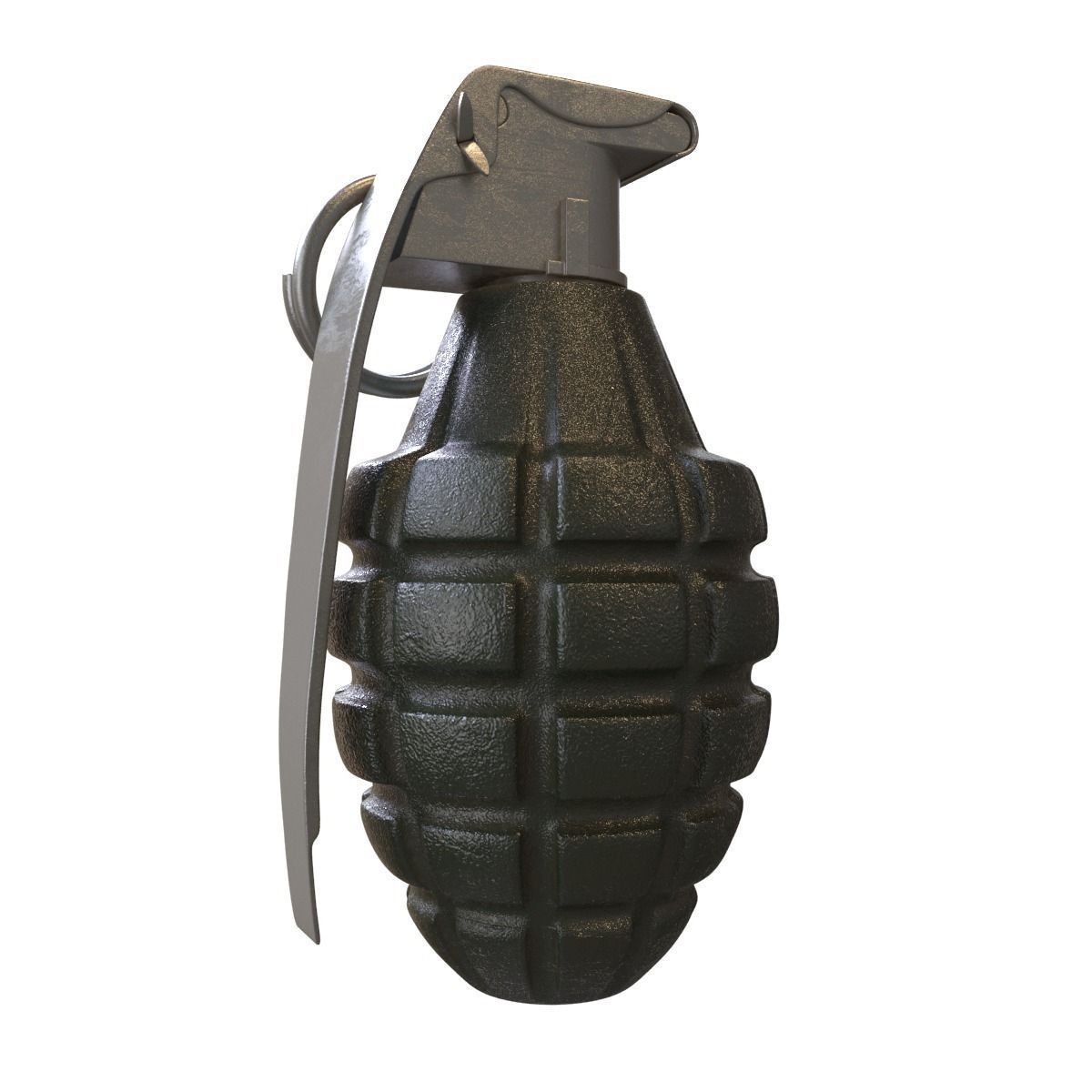 Mk-2 Frag grenade 3D model_3