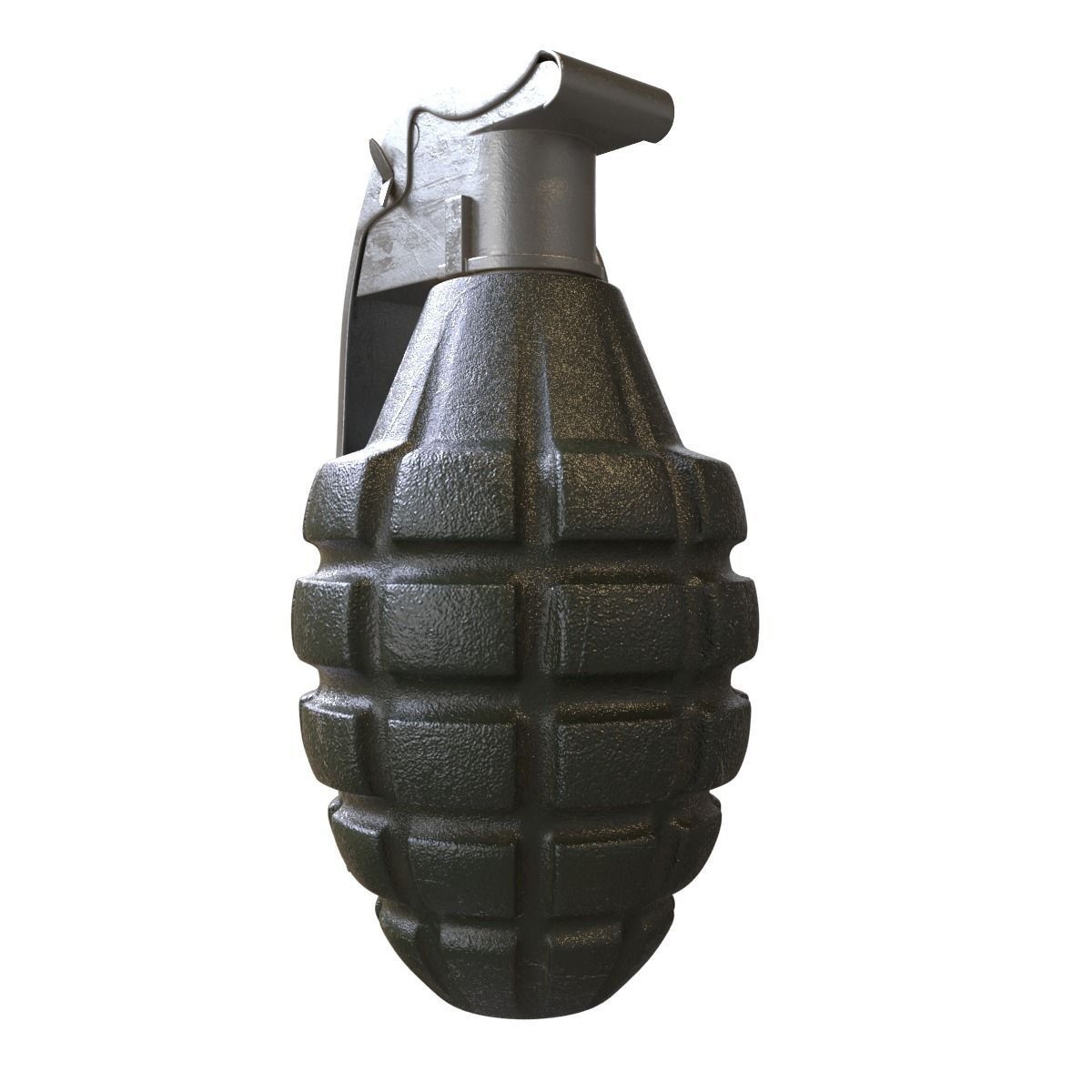 Mk-2 Frag grenade 3D model_1