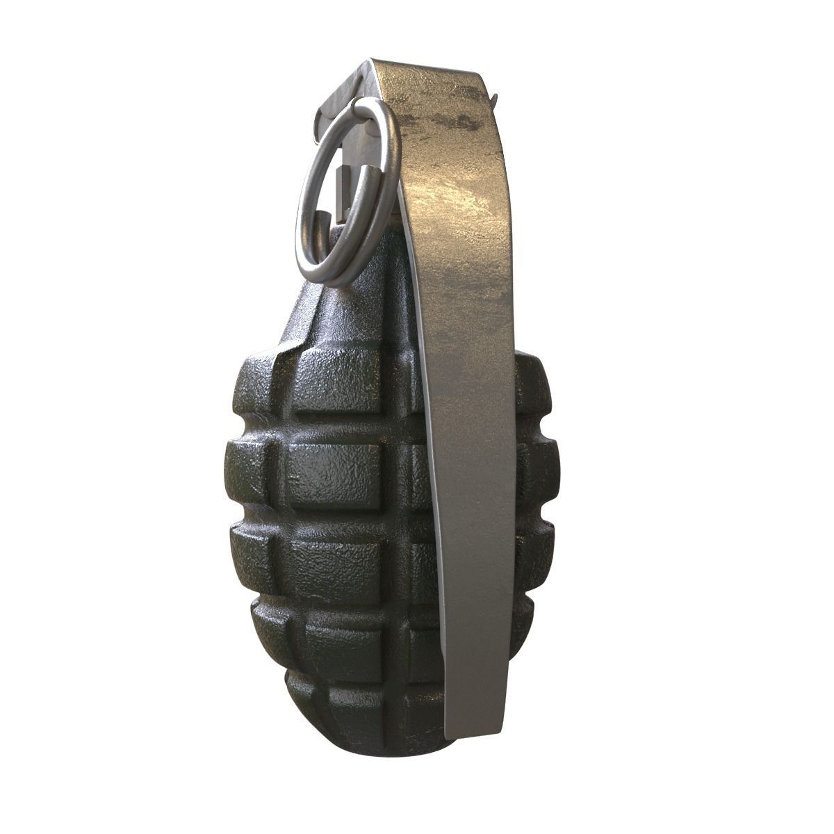 Mk-2 Frag grenade 3D model_2