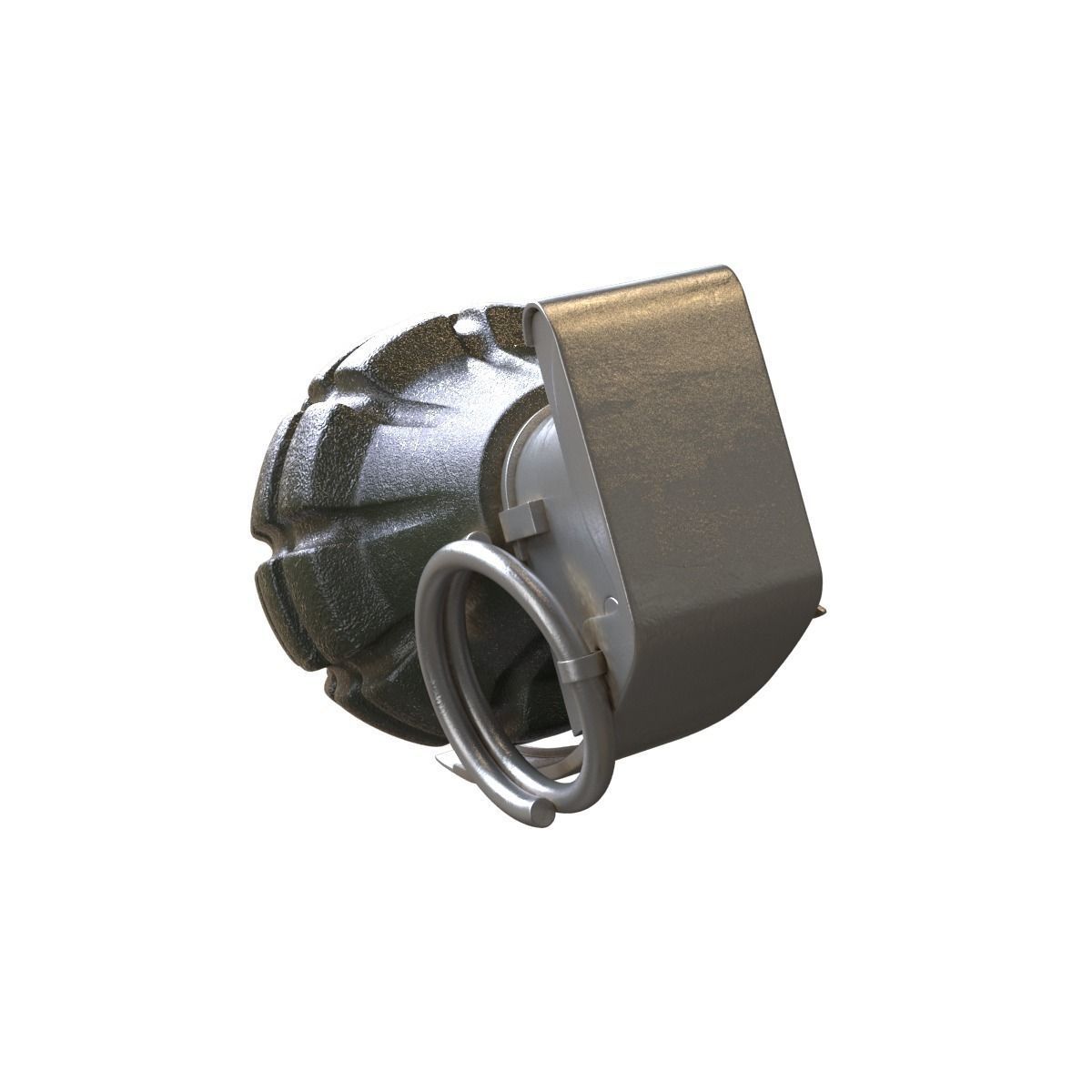 Mk-2 Frag grenade 3D model_4