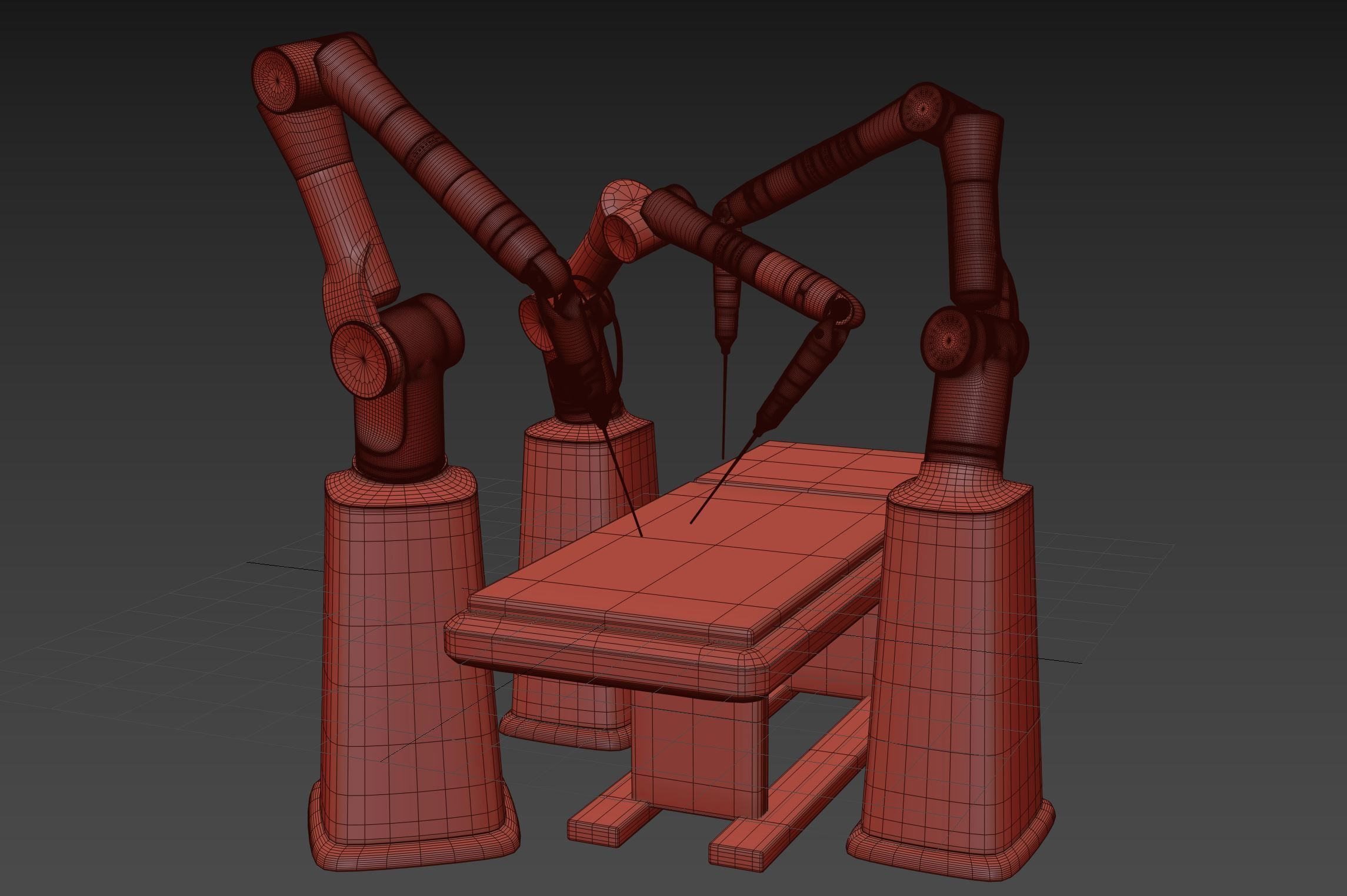 Robot surgery machine 3D model_8