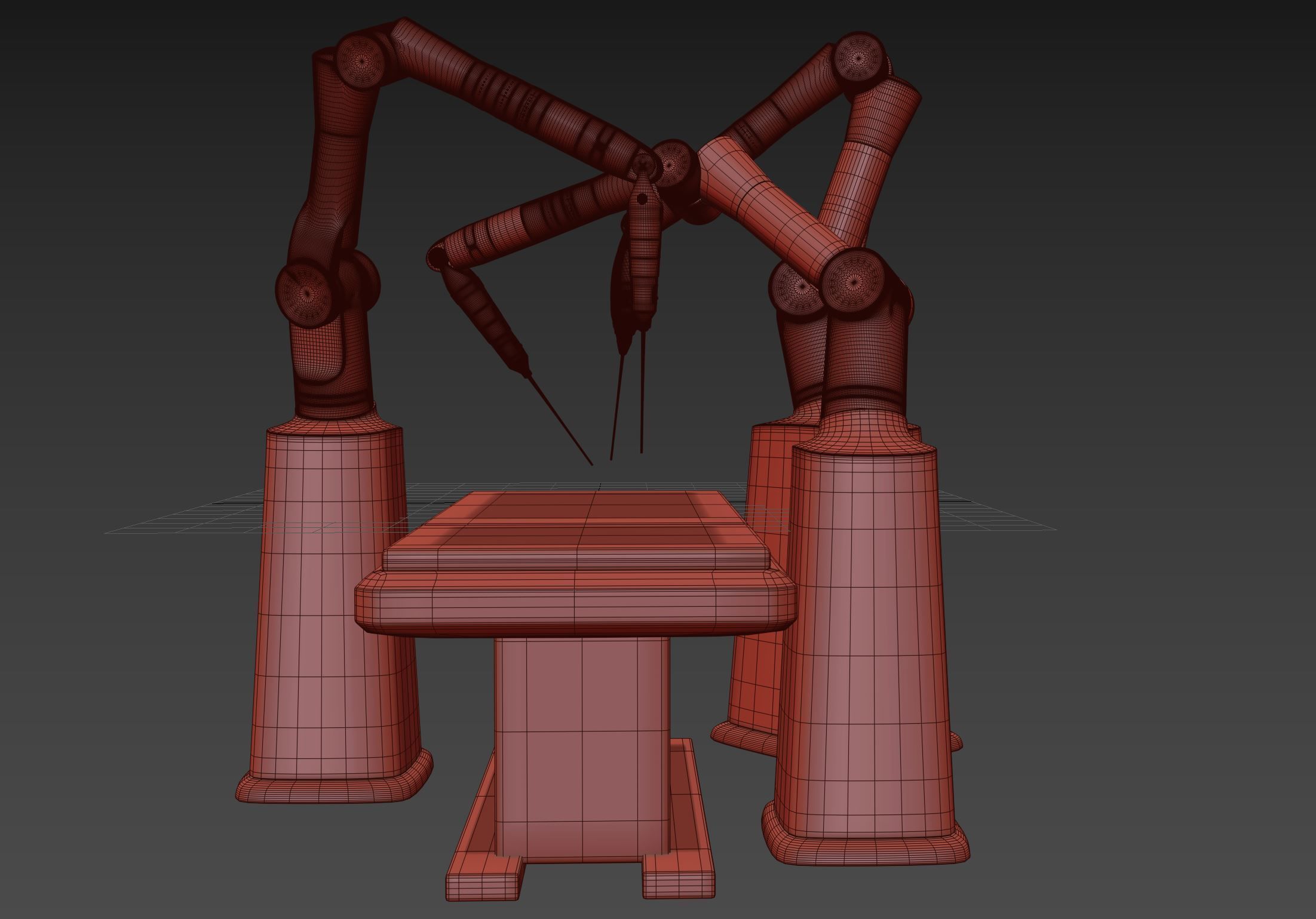 Robot surgery machine 3D model_7