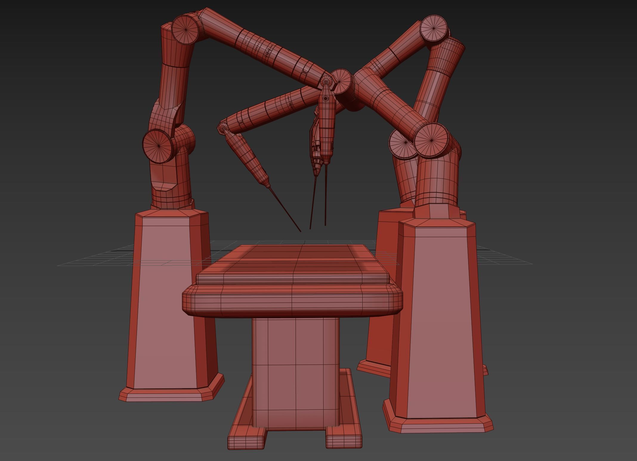 Robot surgery machine 3D model_6