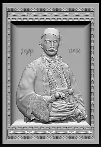 Zbrush bas relief model - Hajduk Veljko
