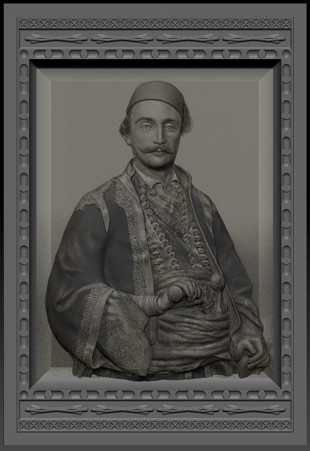Zbrush bas relief model - Hajduk Veljko 3D print model_4