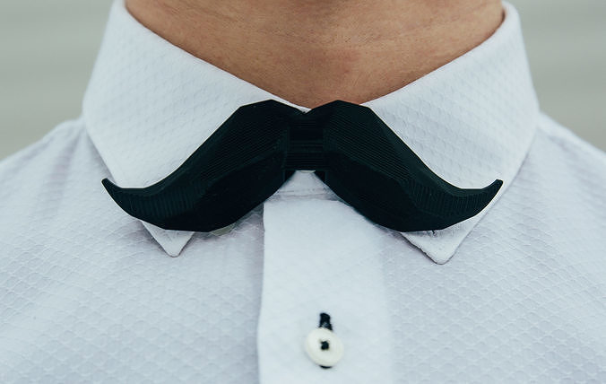 Moustache Bow tie 3D print model