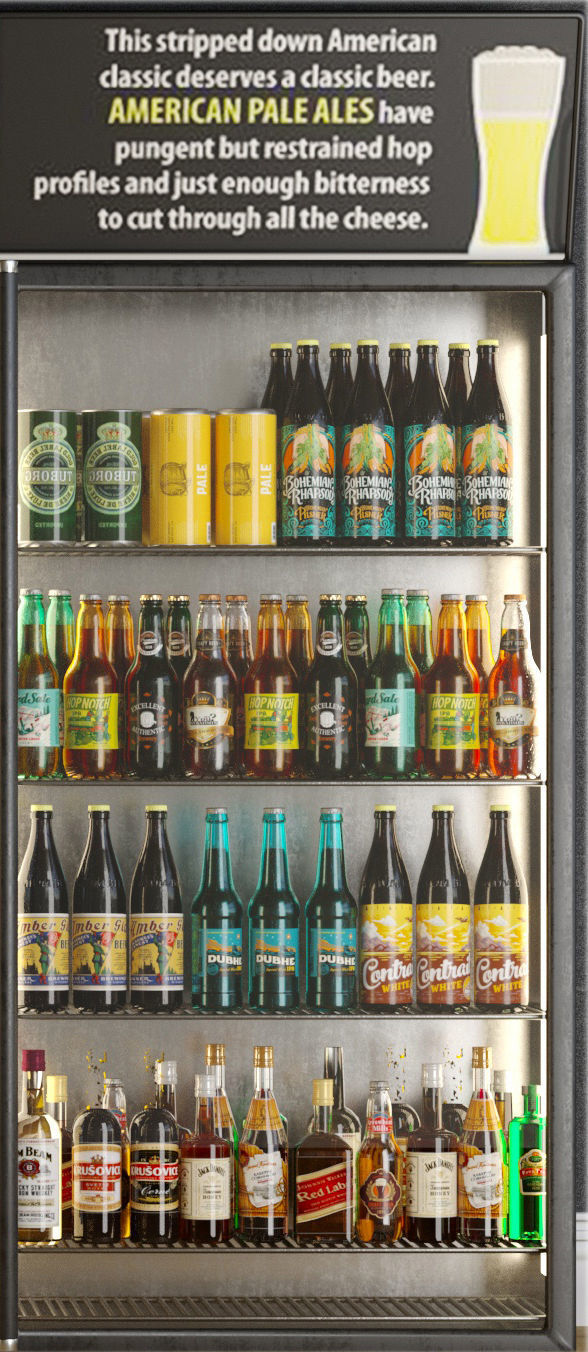 Alcoholic Set Storefront 3D model_4