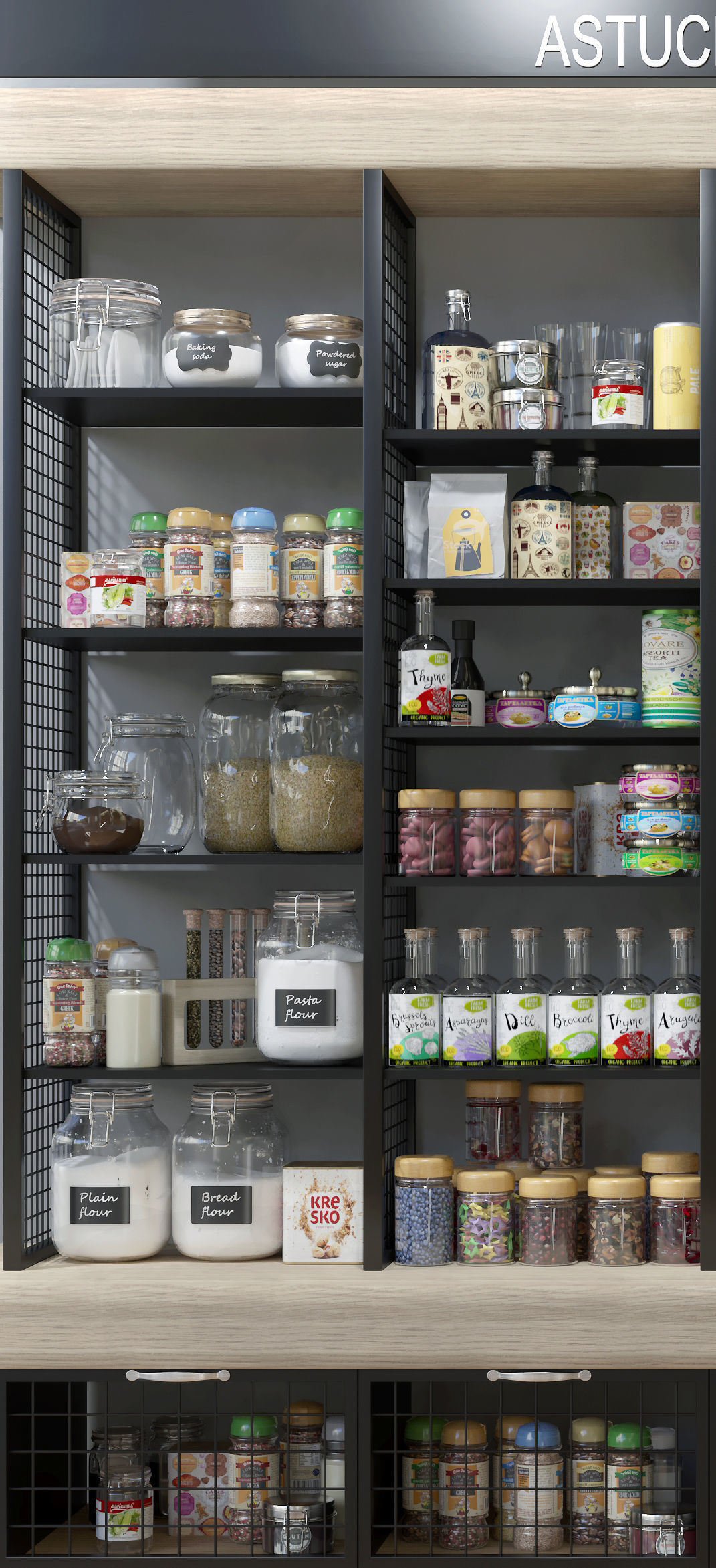 Grocery showcase 2 3D model_2