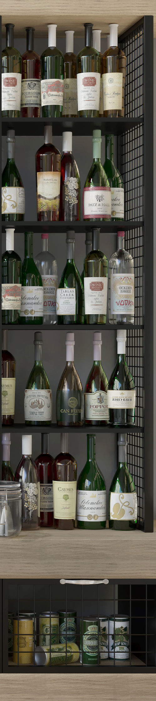 Grocery showcase 2 3D model_4