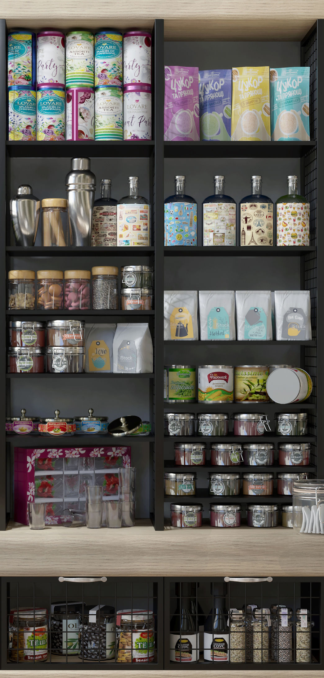 Grocery showcase 2 3D model_3