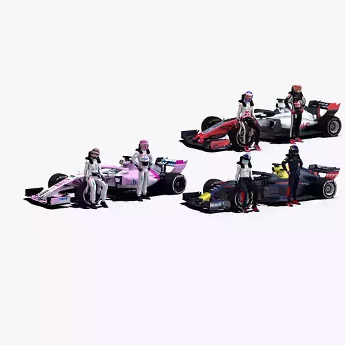 Formula 1 2018 Pack 2 Low-poly 3D model