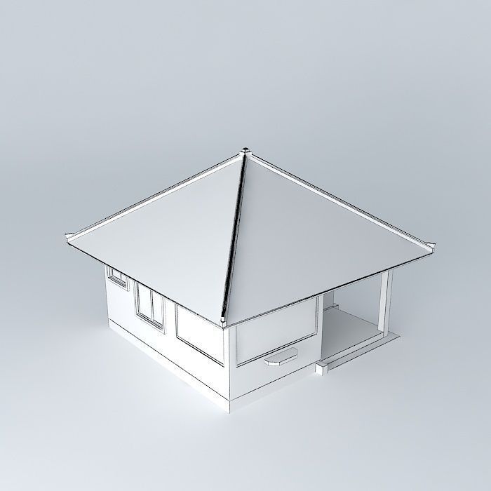 Guard House 3D model_4
