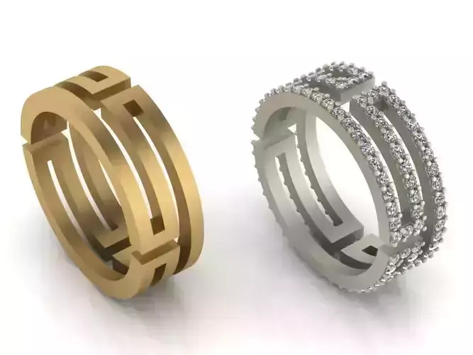 Rings two gold and diamond