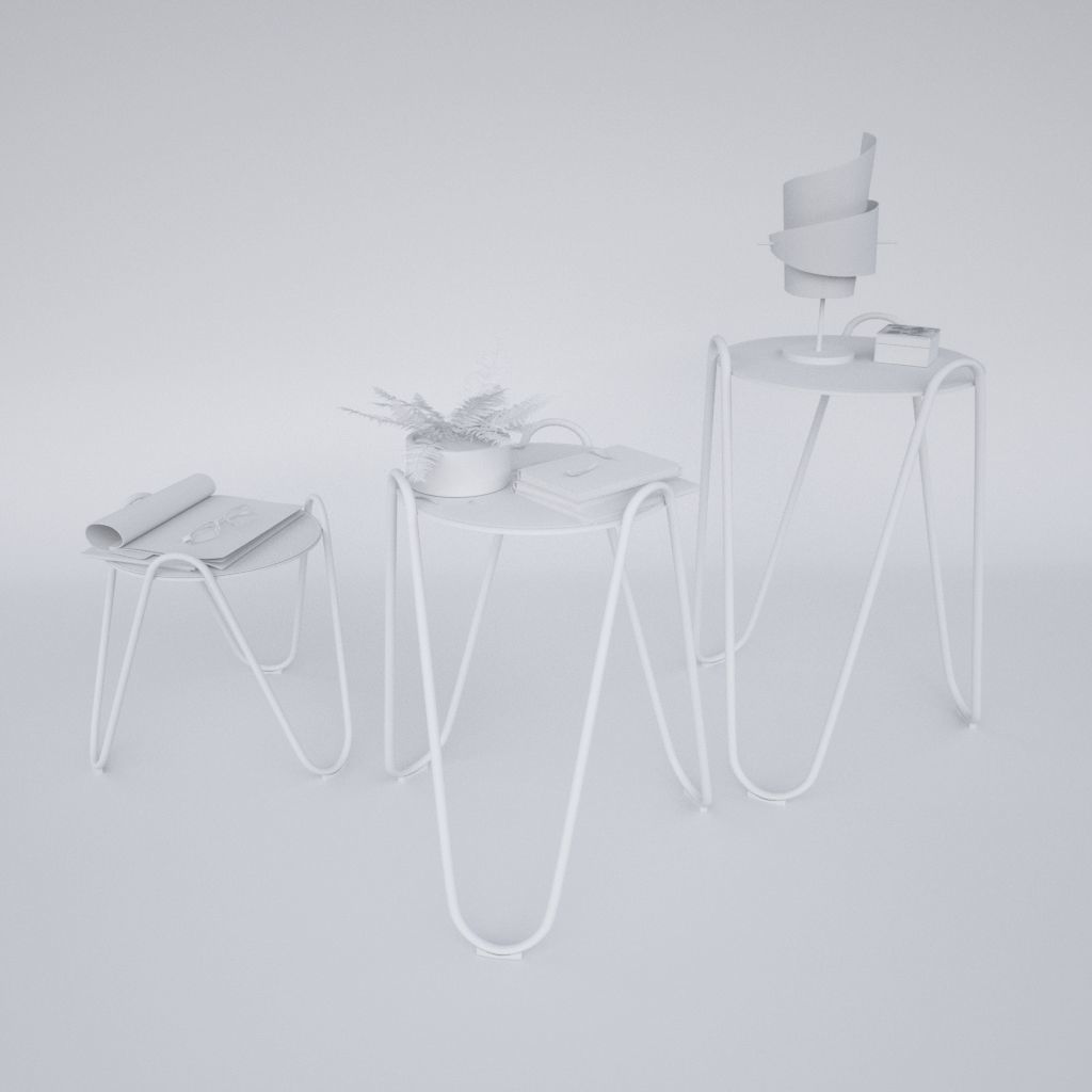 Side Table Apelle Chic 3D model_5