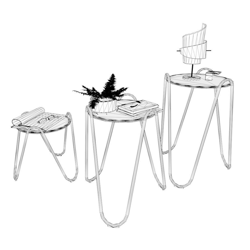 Side Table Apelle Chic 3D model_6