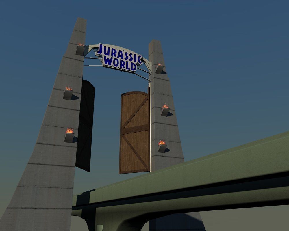 Jurassic World Gate 3D model_1