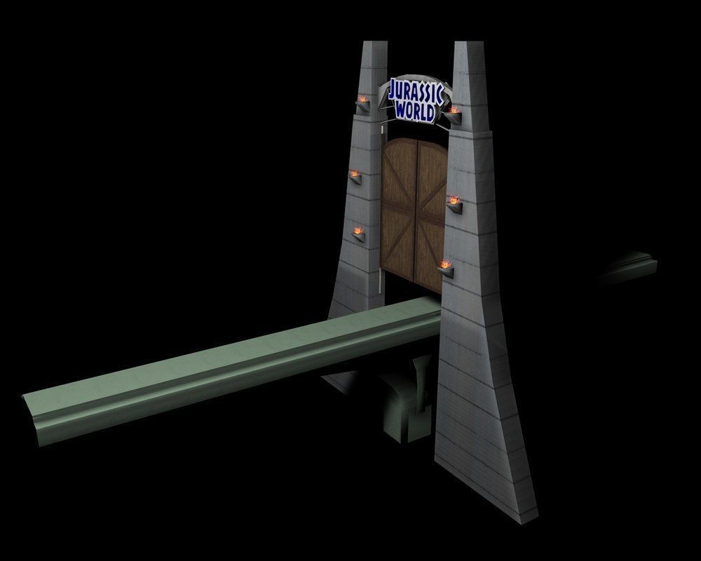 Jurassic World Gate 3D model_2