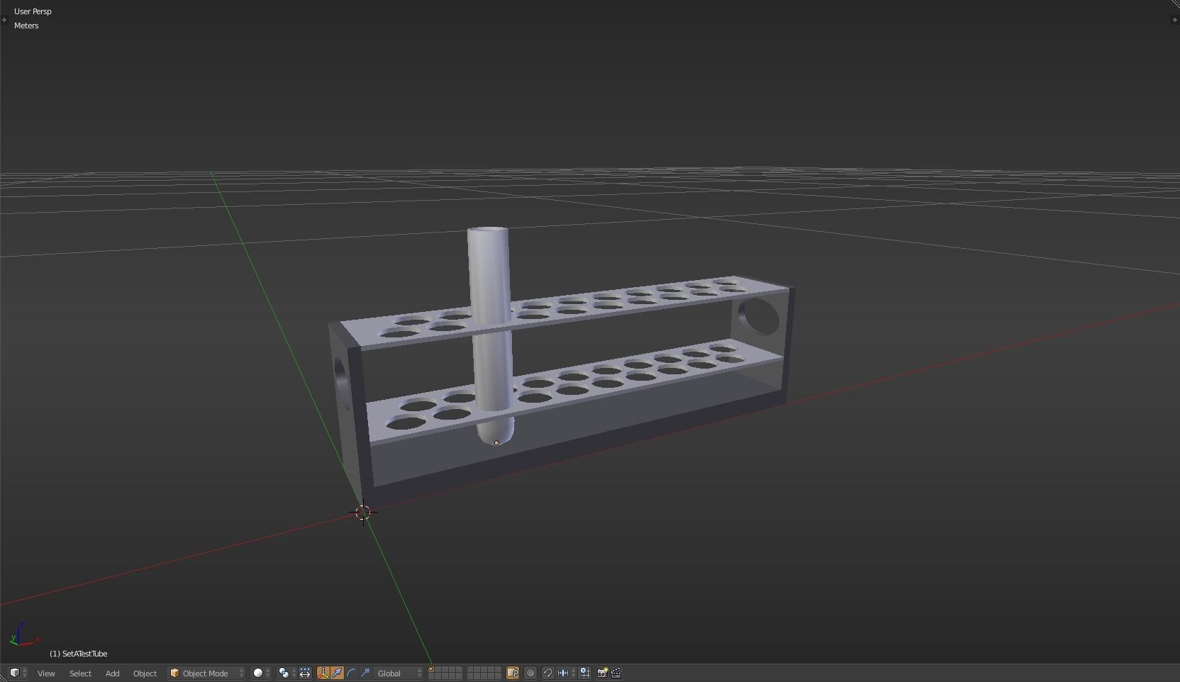 TestTube test tube with liquid in it Low-poly 3D model_31