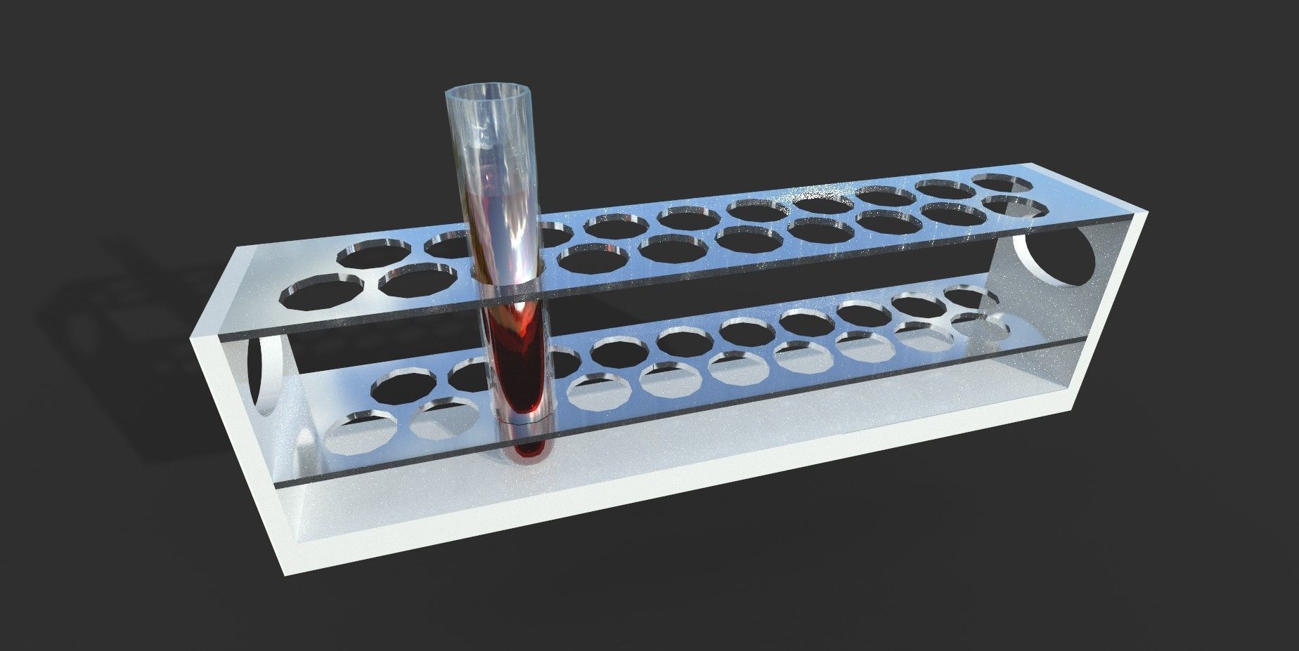 TestTube test tube with liquid in it Low-poly 3D model_1