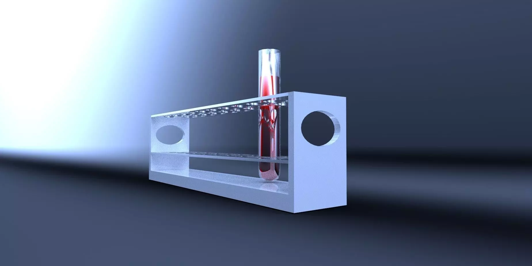 TestTube test tube with liquid in it Low-poly 3D model_0