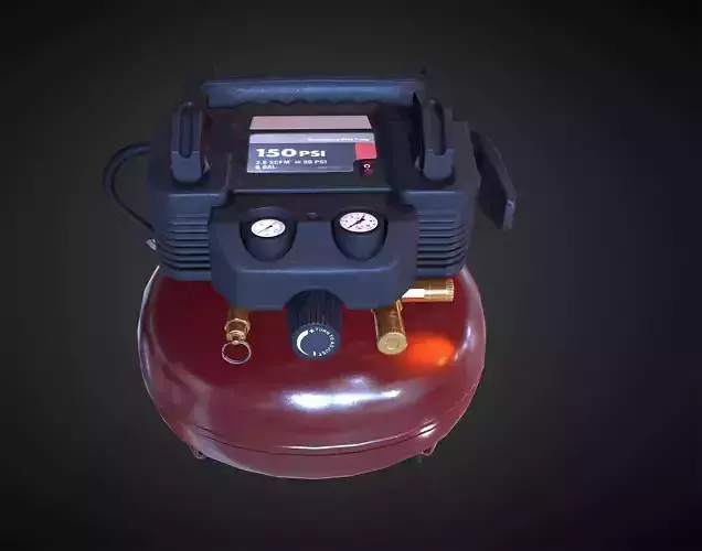 Hend Held Air Compressor - Low Poly Low-poly 3D model