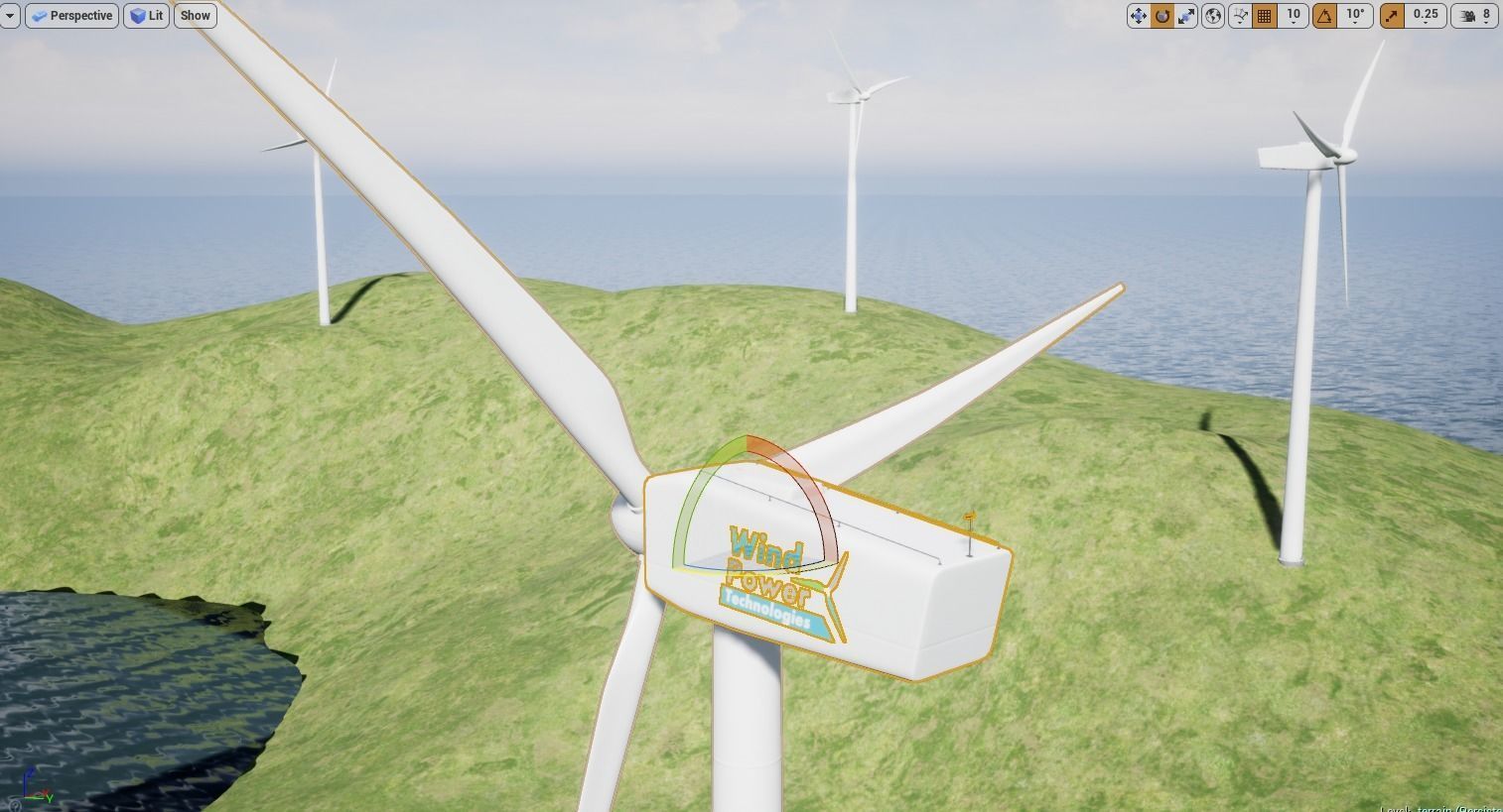 Wind Turbine Low-poly 3D model_19